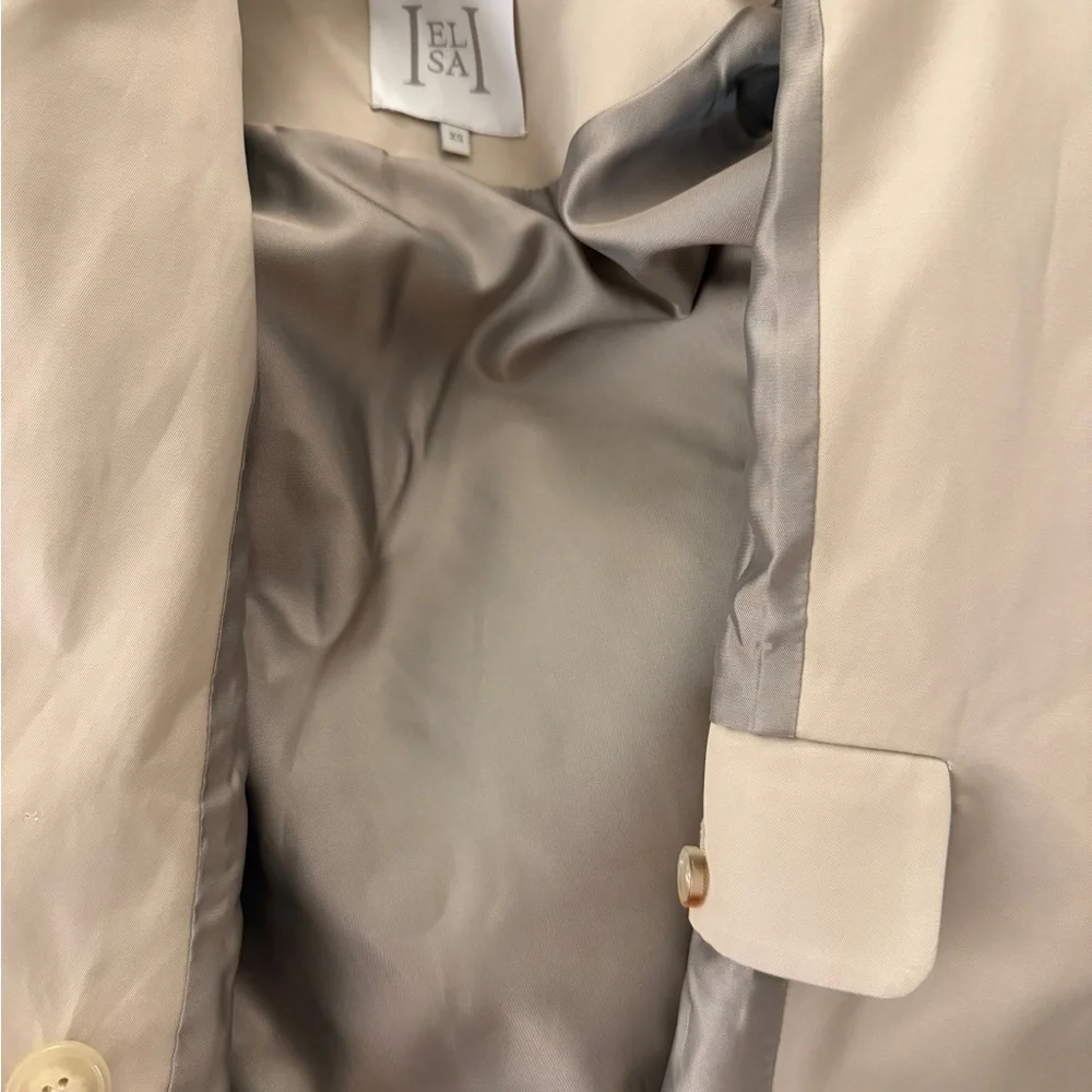 Helsa NWOT Overiszed Cropped Trench in Chino - Picture 13 of 13